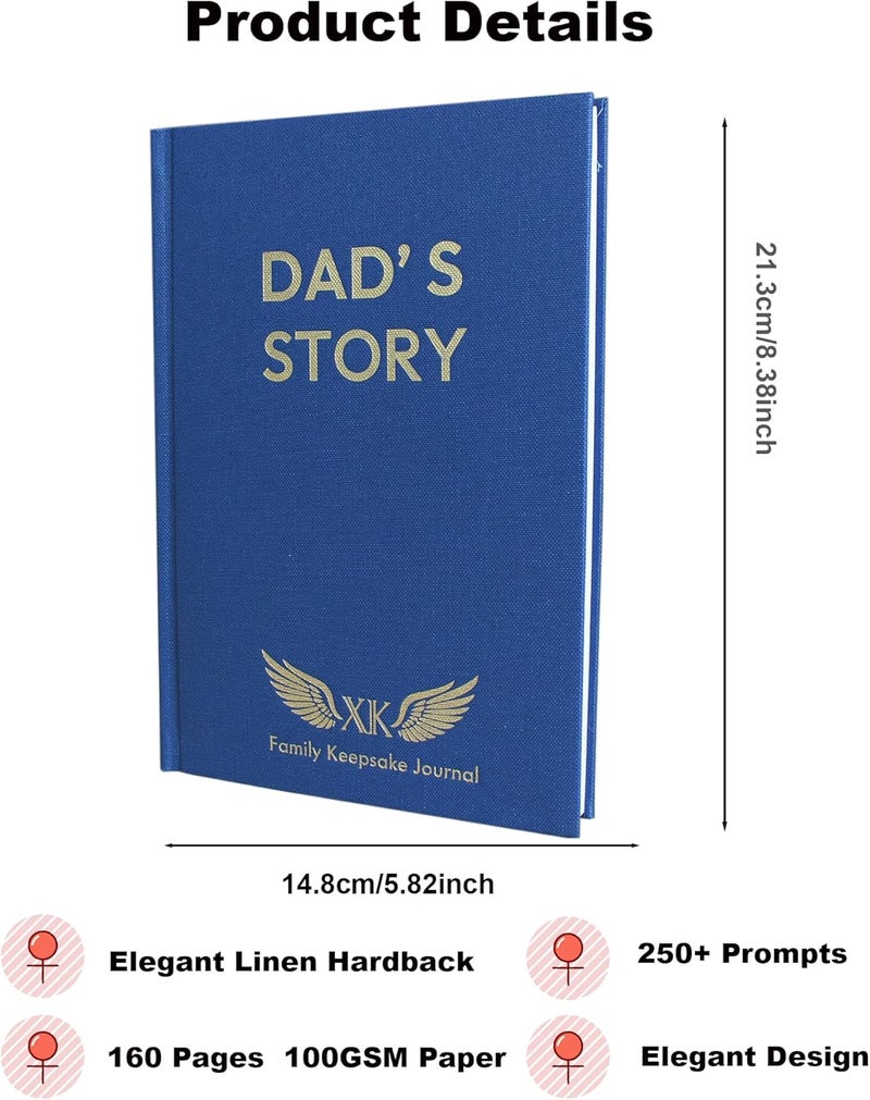 XKFCFC Dad, I Want to Know Your Life Story: A Guided Memory & Legacy Journal for Fathers - With Heartfelt Questions to Preserve His Wisdom | Perfect Father's Day, Birthday & Christmas Gift from Son or Daughter (Leather Hardcover Keepsake Book) - Image 2